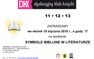 Zapraszamy na spotkanie w Dyskusyjnym Klubie Książki