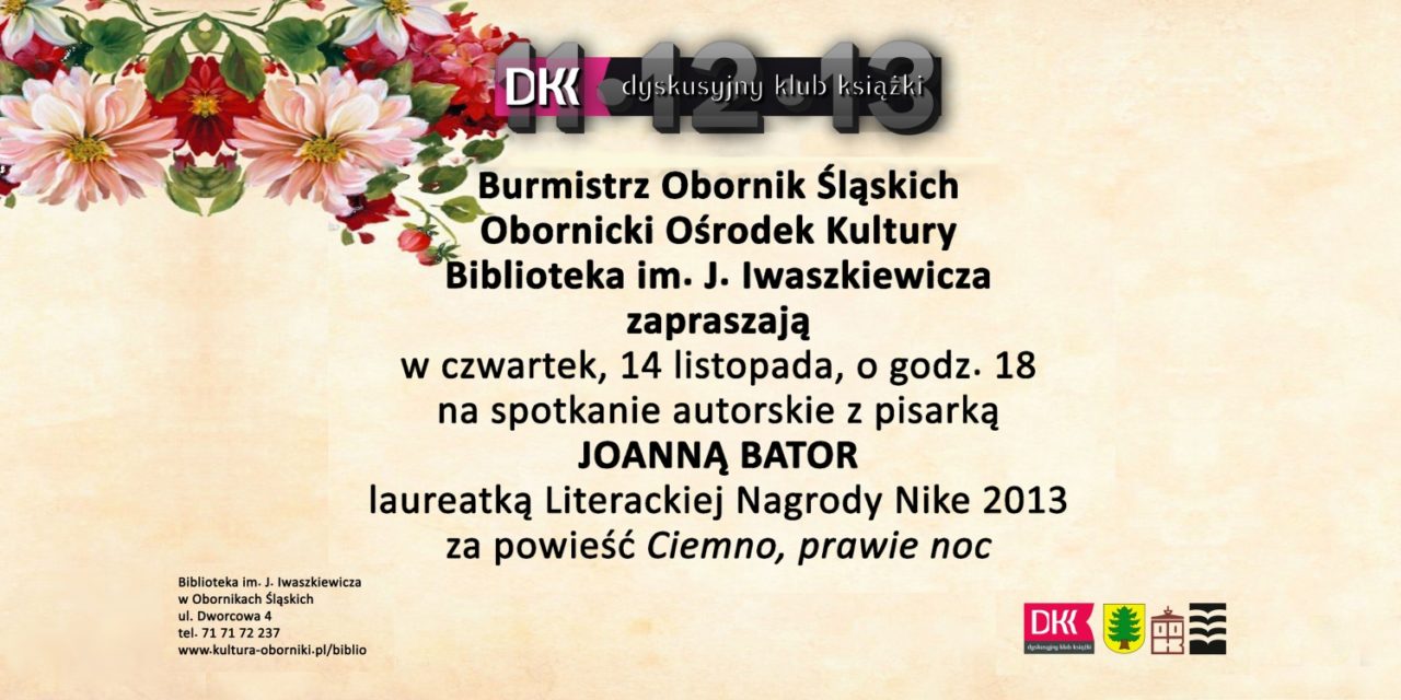Joanna Bator w naszej bibliotece!