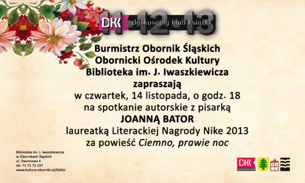 Joanna Bator w naszej bibliotece!