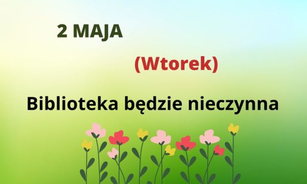 Czytelniku! Bardzo ważna informacja!