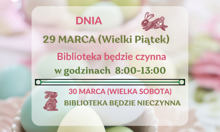 Ważna informacja dotycząca Wielkiego Piątku oraz Wielkiej Soboty