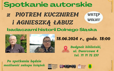 Spotkanie autorskie z Piotrem Kucznirem i Agnieszką Łabuz