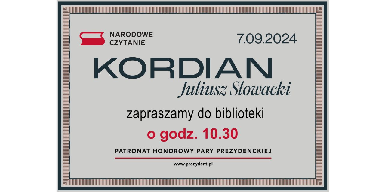 W sobotę Narodowe Czytanie